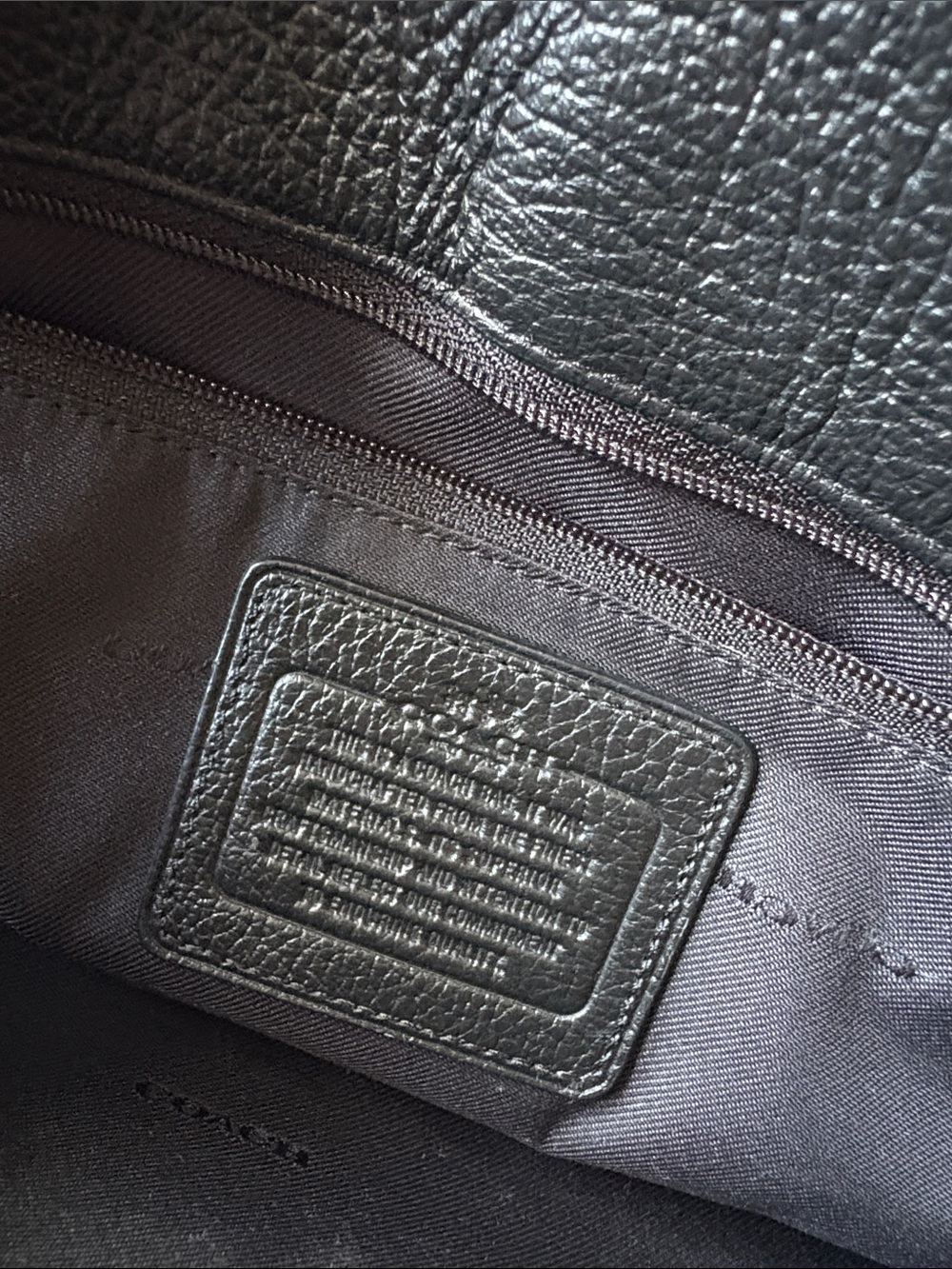 Coach Black Leather Turn-Lock Satchel with Gold Accents - Picture 6 of 7